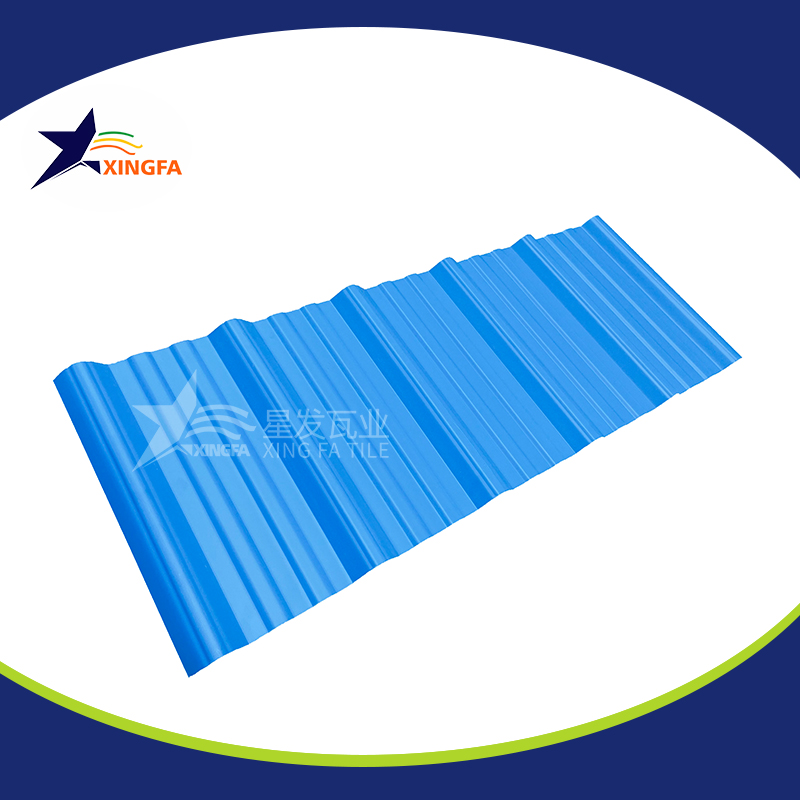 2.5mm加厚蓝色梯形pvc复合隔热瓦 适用于大型水产养殖业厂房房顶用 pvc材质塑料防火厂房瓦 PVC瓦长春厂家出售